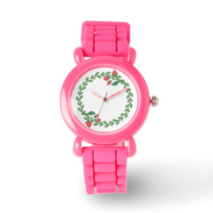 Rosa Mädchen-Uhr-ErdbeerShortcake Armbanduhr