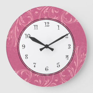 Rosa Mädchen-Wanduhren Große Wanduhr
