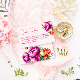 Rosa Magenta Brautdusche Begleitkarte