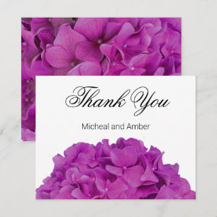 Rosa Magenta-Hydrangeas-Rose Dankeskarte