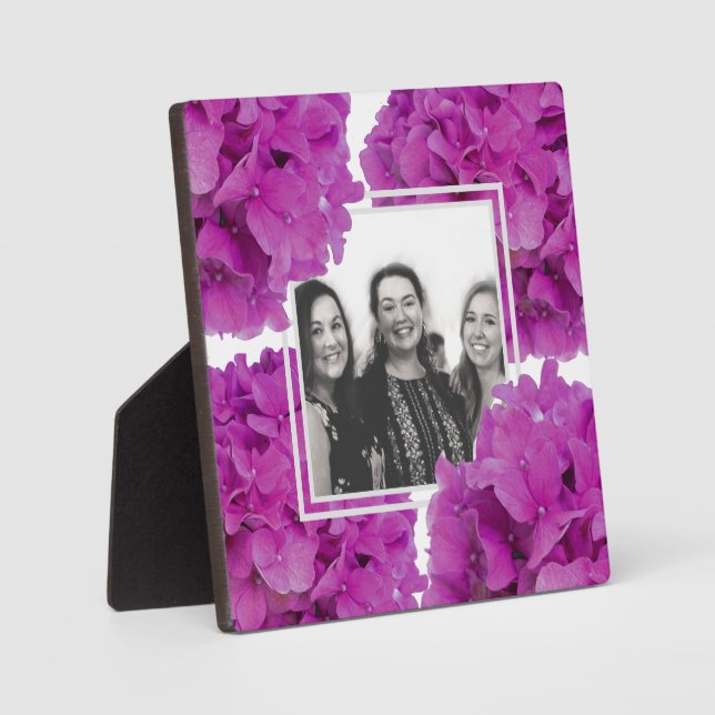 Rosa Magenta-Hydrangeas-Rose Fotoplatte (Vorderseite)