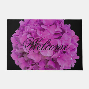 Rosa Magenta-Hydrangeas-Rose Fußmatte