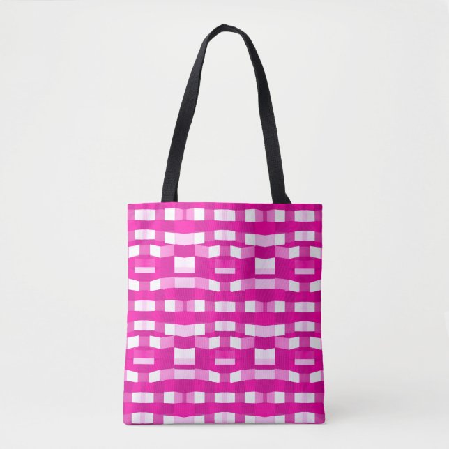 Rosa Magenta Moderne Geometrische Blockkunst (Vorderseite)