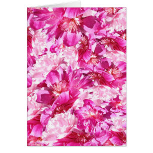 Rosa & Magenta Pfingstrosen-Blumenmuster leer