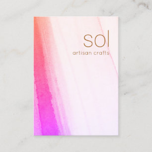 Rosa Magenta Wasserfarbe Visitenkarte