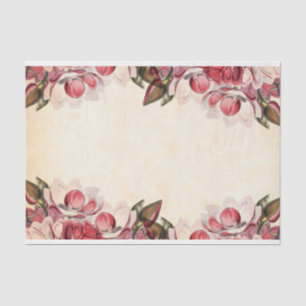 Rosa Magnolia-Blume Grenz-Parchment Seidenpapier