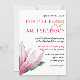 Rosa Magnolia-Blume in Blütezeit Einladung