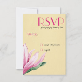 Rosa Magnolia-Blume | RSVP Vintag Paper Wedding Einladung
