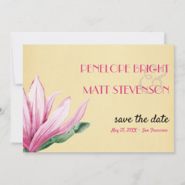 Rosa Magnolia-Blume SAVE THE DATE Einladung