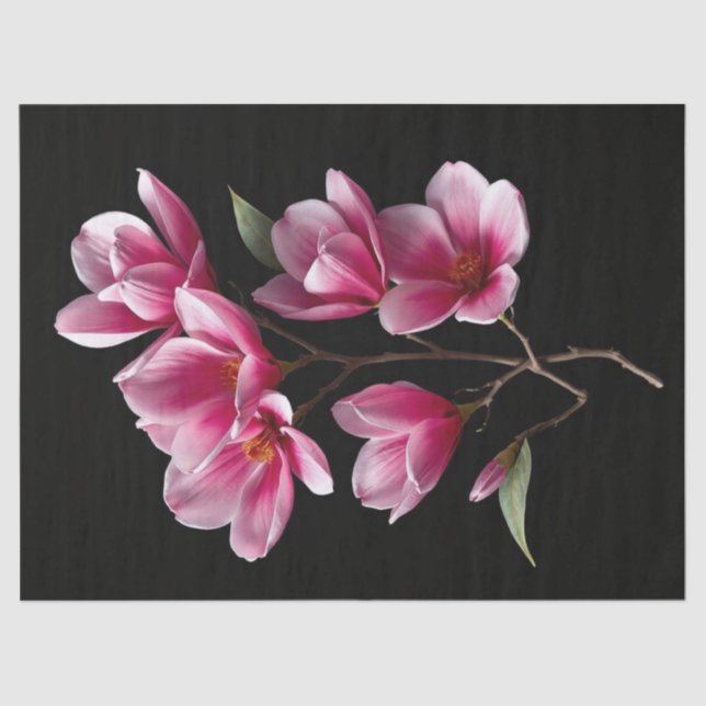 Rosa Magnolia-Blume Seidenpapier (Vorderseite)