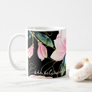 Rosa Magnolia Blume, von denen sie glaubte, sie kö Kaffeetasse