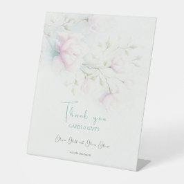Rosa Magnolia Hochzeitskarten und Geschenke Sockelschild