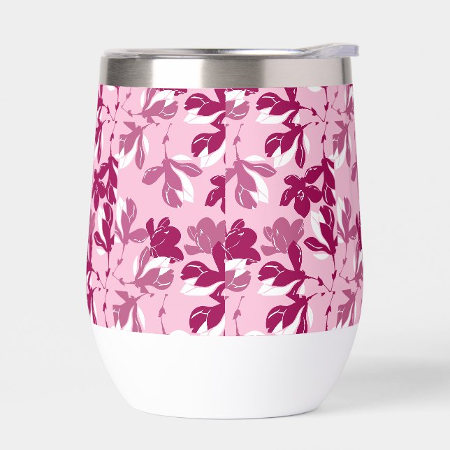 Rosa Magnolien-Botanikdruck (Links)