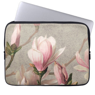 Rosa Magnolien ,Vintage Laptopschutzhülle