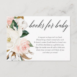 Rosa Magnolienmädchen Babydusche Anfrage Begleitkarte
