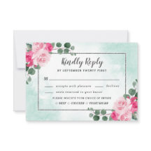 Rosa Mahlzeit Wahl Grüne Wasserfarbe Blumenzehen