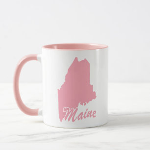 Rosa Maine-Stateform-Tasse Tasse