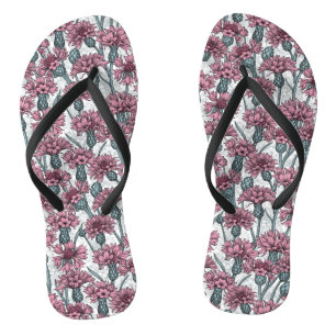 Rosa Maisblumen, weiße Blume Flip Flops