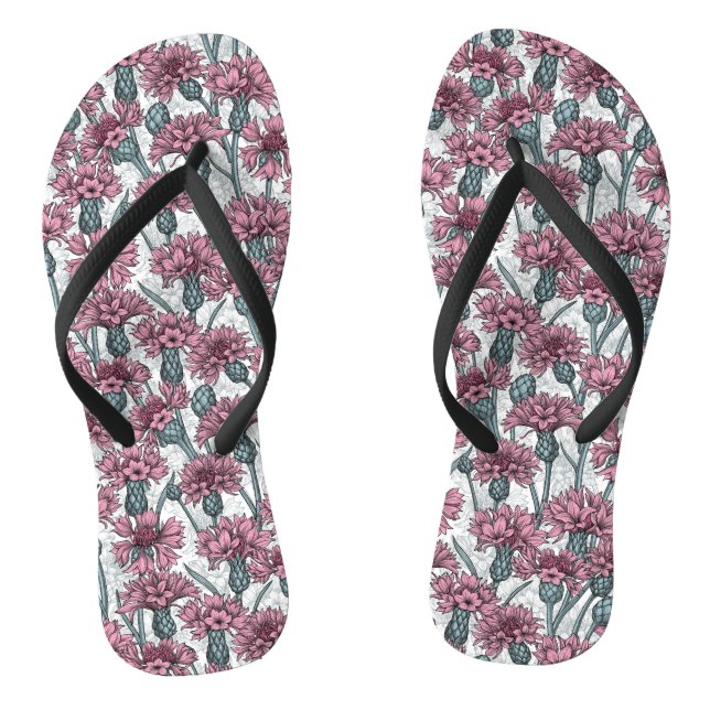 Rosa Maisblumen, weiße Blume Flip Flops (Fußbett)