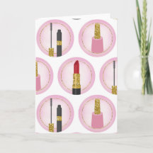 Rosa Make-up Kosmetik Muster Kosmetologie