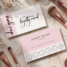 Rosa Make-up-Kundenbindungskarte