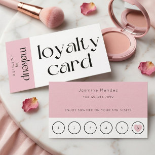 Rosa Make-up-Kundenkarte Visitenkarte