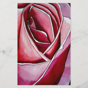 Rosa Makro Blumen Aquarell abstrakte Kunst