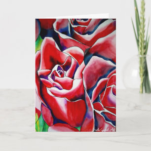 Rosa Makro-Rose Muttertagskarte mit Gedicht Karte