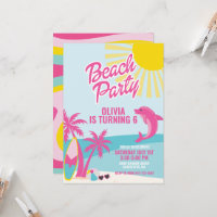 Rosa Malibu-Strand-Geburtstag