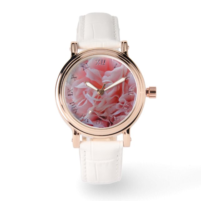 Rosa Mallow Armbanduhr (Vorderseite)