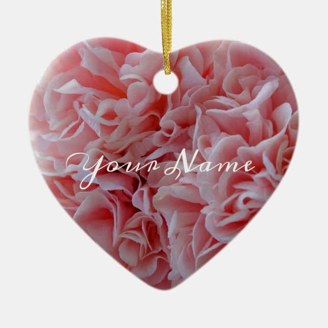 Rosa Mallow Keramik Ornament (Vorne)