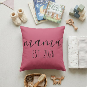 Rosa Mama Est Jahr Minimalistischer Hausakzent Kissen