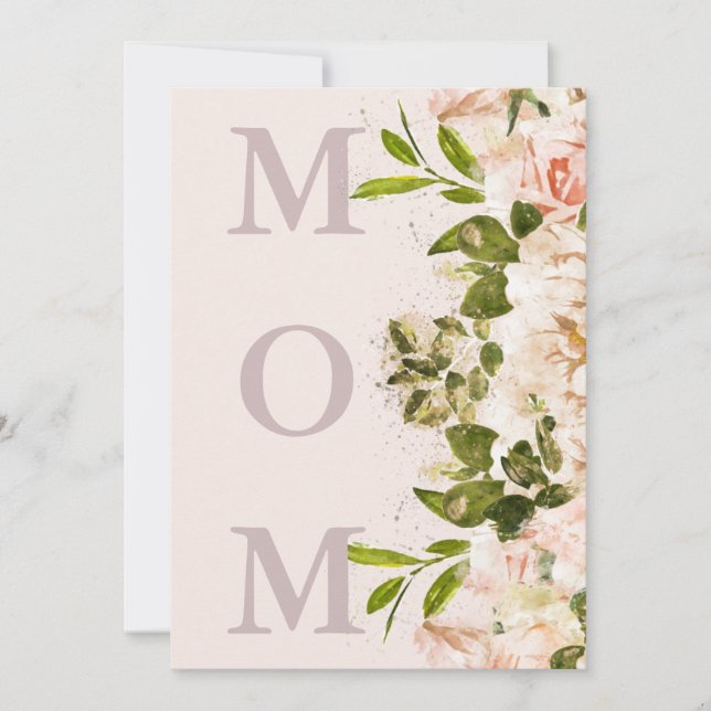 Rosa MAMA Floral Elegance Happy Mütter Day (Vorderseite)