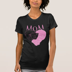 Rosa MAMA Herzkatzen T-Shirt