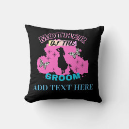 Rosa Mama Mami aus Blauer und Schwarz Kissen