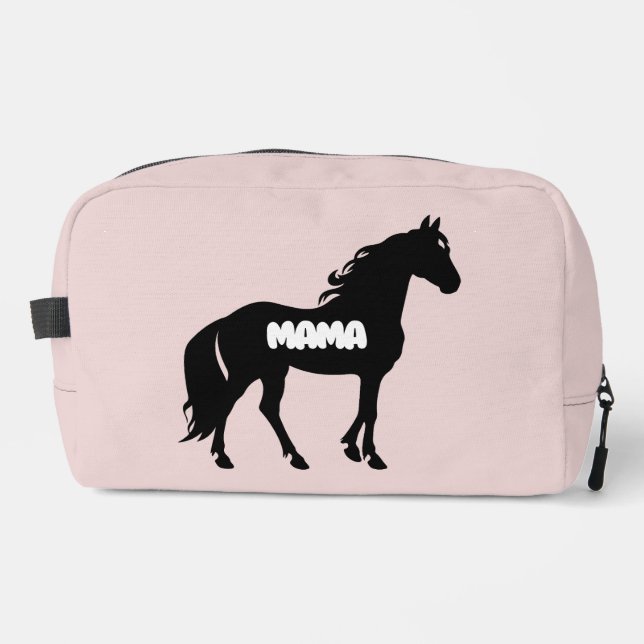 Rosa Mama Minimalistischer Muttertag Waschbeutel (Vorderseite)