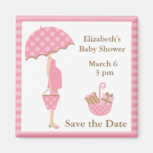 Rosa Mama, zum mit Regenschirm zu sein Magnet