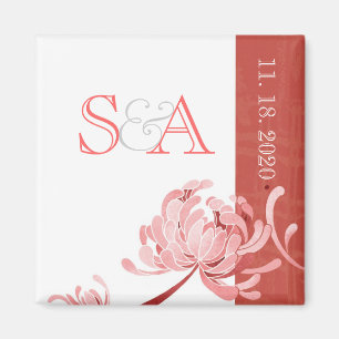 Rosa Mamas Blumenwedding Save the Date Magnet