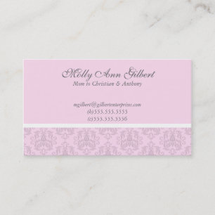 Rosa Mami Cards Telefonnummerkarte