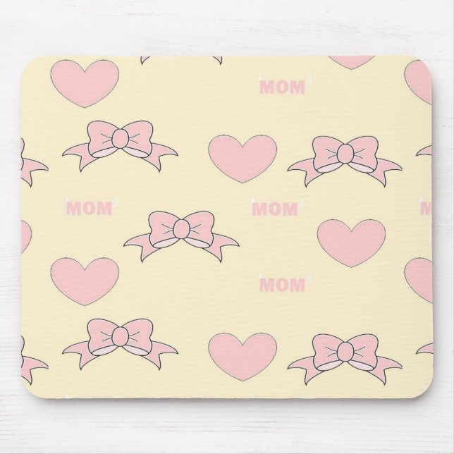 Rosa Mammutbild Mousepad (Vorne)