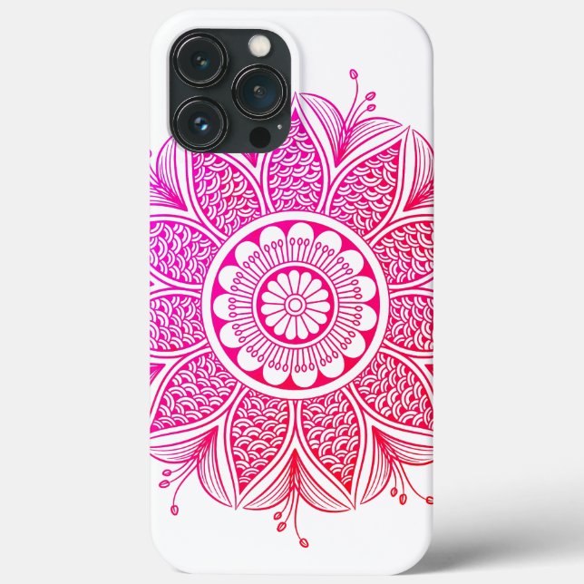 Rosa Mandala  Case-Mate iPhone Hülle (Rückseite)