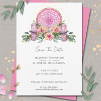Rosa Mandala Crystals Metaphysische Hochzeit