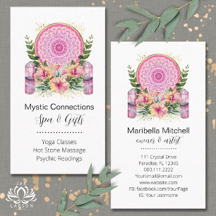 Rosa Mandala Kristalle Blumen Energie Yoga Reiki S Visitenkarte