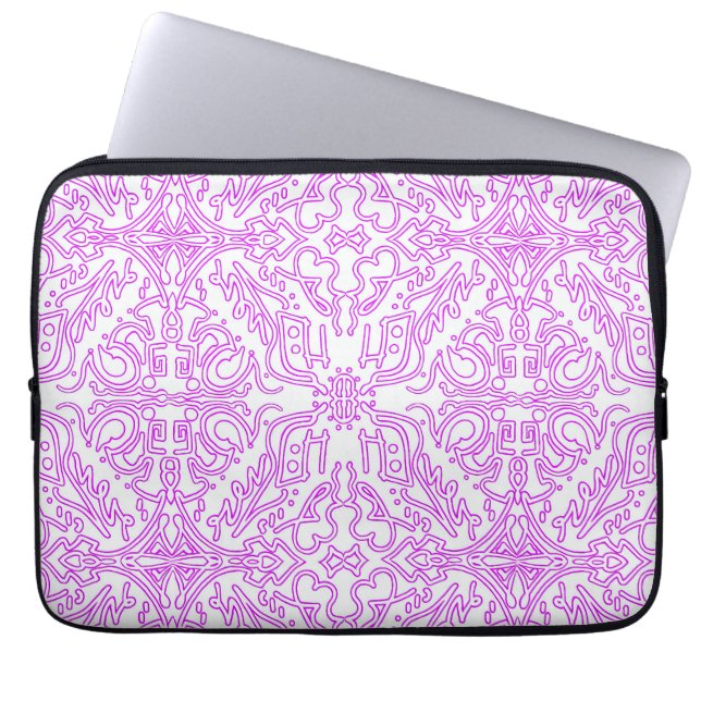 Rosa Mandala-Spitze Laptop-Hülle Laptopschutzhülle (Vorderseite)