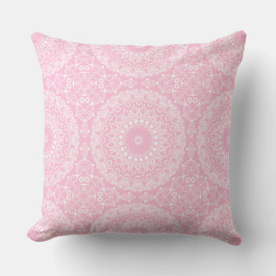 Rosa Mandala Süßes Kaleidoskop-Muster Kissen