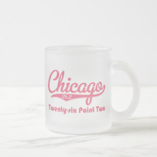 Rosa Marathon-mattierte GlasTasse Chicagos 26,2 Mattglastasse