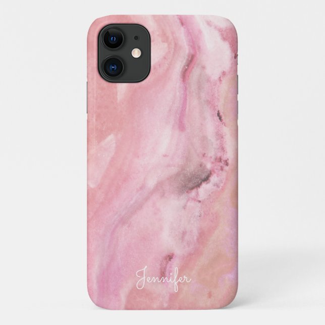 Rosa Marbella Case-Mate iPhone Hülle (Rückseite)