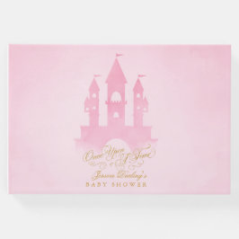 Rosa Märchenburg Baby Dusche Gästebuch