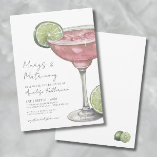 Rosa Margarita Margs & Matrimony Brautparty Einladung