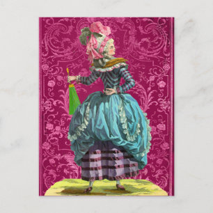 Rosa Marie Antoinette Bonjour Freundschaftsgruß Postkarte